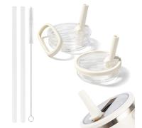 2 Pack 30 oz Flip Straw Leak Proof Lid for Stanley Quencher H2.0, Spill Proof Tumbler Lid Replacement, BPA Free Reusable No Spill Straw Lid for Stanley Accessories