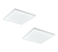 Loops 2 PACK 300mm Sleek Ceiling Light White Slim Square Low Profile 11W LED 4000K Loops White