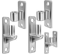 2 Pack 304 Stainless Steel Gate Hinges, One Piece with Non-Welding Heavy Duty Gate Hinges with 5/8'', Wall Mount for Farm Gates Wooden Fences, Capacity up to 272 kg / 600 lbs