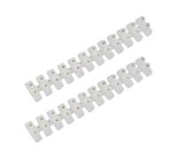 2 Pack 30A Electrical Connector Blocks 30 Amp 12 Way White Terminal Block Strip Electrical Terminal Connector Strips Electric Wire Chocolate Chock Blocks Connecting for Wiring Cable