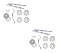 2 Pack - 30mm Back to Back Door Handle Fixing Pack Set- Join 2 Pull Handles - Satin Steel