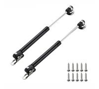 2 Pack 30N Gas Lift Strut Kit, 28cm/11.02in Gas Strut Spring Lift Support Hinge Slow Close Shock Absorber Arm with 4 Metal Fixing Brackets and 10 Screws for Kitchen Cabinet Door Toy Box Lid