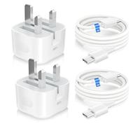 2 Pack 30W USB C Plug Fast Charge, USB c Fast Charger Plug with 3M USB C Type C Cable, Apple iPhone Charger for iPhone Air,iPhone 17 16 15 Pro/ProMax/Plus,iPad Air/Pro/Mini, Type C Fast Wall Charger