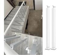 2-Pack 31.5in Adjustable il Support Bar for Stairs 270° Internal Railing Column with Flat Base & Screw Kit Height Options: 65-105 cm