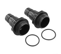 2 Pack 32/38 mm Pump Connection with O-Ring for SPS25 SPS50 SPS75 SPS100 Circulation Pump, Black ABS Pool Equipment Part Replacement for Easy Installation and Optimal Performance(2sets)