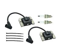 2 Pack 32-584-06-S Ignition Coil Module for Kohler KT600 KT610 KT715 KT725 KT730 KT735 KT740 ZT710 ZT720 ZT730 Lawn Mover Engine with Spark Plug