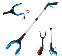 2-Pack 32" Grabber Reacher Tool,Foldable Reacher Grabber Pickup Tool with 360° Rotating Jaw & Magnet,Trash Picker Upper Grabber,Lightweight & Durable Design Suitable (Blue)