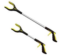 2-Pack 32 Inch and 19 Inch Grabber Reacher with Rotating Jaw - Mobility Aid Reaching Assist Tool
