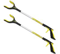 Grafix Grabber Reacher 32-inch Extra-Long with Rotating Jaw – Mobility Aid (Yellow)