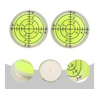 2-Pack 32mm Acrylic Bubble Level with Fluorescent Yellow-Green Color for Precision Measurement in DIY, Carpentry, and Furniture Leveling