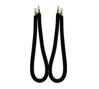 2-Pack 32mm Black Blue & Red Barrier Ropes - Perfect for Crowd Control at Cinemas Events & VIP Areas - Durable and Stylish Event Management Solutions