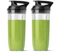 2 Pack 32oz Large Cup for nutribullet Ultra 1200W Personal Blender, Replacement Part Cups w/Lids Compatible with NutriBullet Ultra/Ultra Plus/Turbo/SmartSense Combo Blender, BPA Free & Dishwasher Safe