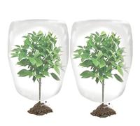 2 Pack 32x32 Inch Insect Bird Barrier Netting Mesh with Drawstring, Plants Netting Mesh Fruit Cage, Fruit Tree Protect Cover Bag for Protection Plant Fruits Flower from Insect Bird Eating