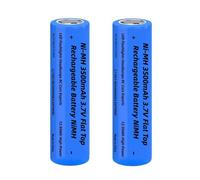 2 Pack 3500mAh Battery 3.7V, Ni-MH 3.7Volt Flat Top Batteries Rechargeable for LED Flashlight,Headlamp, Mini Fan, RC Car, Size: 18.01mm * 65.01mm / 0.7inch * 2.55inch, with Box, Not AA/AAA Batteries