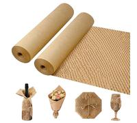 2 pack 35cmx35m Paper Bubble Wrap Rolls, Honeycomb Packing Paper Roll with 30m Jute Rope, Cushioning Bubble Wrap Alternative for Moving House Shipping Packing Breakables Christmas Gifts