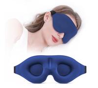 2-Pack 360° Full Light Blocking 3D Sleep Eye Mask - Soft Breathable Non-Pressing Eye Lashes Design, Eye Fatigue Relief, Travel Office Home Use, Good Gift for Sleep Lovers (Blue 2PCS)
