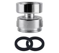 2-Pack 360° Swivel Faucet Adapters - 20mm Female to 22mm Male Brass Thread Connector with Aerator Function