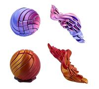 2 Pack 3D Printed Fidget Ball Toy, Gear Sphere Stress Relief Ball for Adults and Kids, Sensory Fidget Toy for Anxiety Relief, Focus, and Relaxation at Home, Work, or School