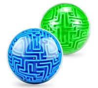 2 Pack 3D Puzzle Maze Ball Games, Memory Game Brain Teasers Mind Intellectual Reaction Speed Training Game for Kids Teens and Adults Gifts, Stocking Fillers for Teenage Boys Girls (Blue+Green)