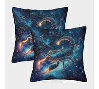 2 Pack 3D Scorpio Pillow,cushion Pillow 3D Universe Soft Touch Pillow,sofa Chair Home Furnishings 40x40cm