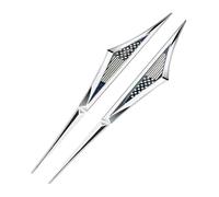 2 Pack 3D Side Door Wing Emblem Badge Stickers Metal FOR Fender Decorative Trim Accessories for Car Exterior Body Panel(C)