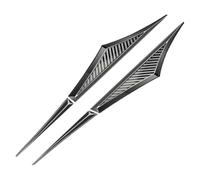 2 Pack 3D Side Door Wing Emblem Badge Stickers Metal FOR Fender Decorative Trim Accessories for Car Exterior Body Panel(B)