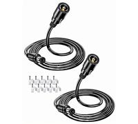 [2-Pack 3M 18WAG] VOLTKARE 12V DC Power Extension Cable, 5.5x2.1mm Male to Female Plugs, for LED Strips, CCTV Security Cameras, 5-36V Power Supplies(Black)