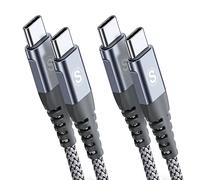 2-Pack 3m 60W USB C to USB C Charger Cable, PD Type C Super Fast Charging for iPhone 16 15 MacBook iPad Pro, Samsung Flip Fold 7 6 5 S25 S24 S23 Ultra, Steam Deck, Nintendo Switch etc