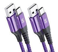 2-Pack 3M USB C Cable 3.1A Fast Car Charger Cable Compatible for iPhone 16 15 Plus Pro Max, Samsung Flip/Fold 7 6 5 4 3 S25 S24 S10 S20 S21 S22 S23 A16/15/14/13/12 A35/A34 A56/55/54, Pixel 9 8 7 6