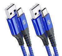 2-Pack 3M USB C Cable 3.1A Fast Car Charger Cable Compatible for iPhone 17 air 16 15 Plus Pro Max, Samsung Flip/Fold 7 6 5 4 3 S26 S25 S24 S10 S20 S21 S22 S23 A16/15/14/13/12 A35/A34 A56/55/54, Pixel