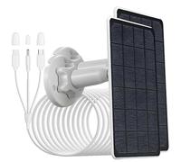 2-Pack 3W 5V Solar Panel for Wireless Security Camera | IP65, 3 Connectors MicroUSB/Type-C/DC35135,Compatible with more camera series such as Ring, Reolink and Argus