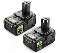 2-Pack 4.0Ah 18V Lithium-on Battery Replacement for Ryobi ONE+ Tools - Compatible withP108 P102 PBP005 & More