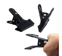 2 Pack 4-1/4" Heavy Duty Spring Clamps Clips, Black Metal Rubber Hinge Clip File Clamps for Photography Background Stands, Home Improvement Projects (2.17" Opening)
