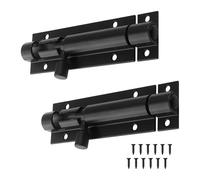 Domira 2 Pack 4 Inch Black Slide Door Bolts Stainless Steel Rustproof Barrel Latch Lock With Screws For Shed Bathroom Gates