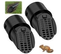 2 Pack 4" Gutter Downspout Extensions, Rain Diverter, Drainage Grate Yard Drain, Drain Emitter for Sump Pump Discharge & Downspout Extensions, Fit 4" SCH 40, 4" SDR 35, 4" & 3" Corrugated Pipe-Black
