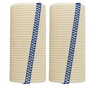 2 Pack 4" High Quality Elastic Bandage Injury Sprains Edema Support Compression Use on Knee, Ankle, Leg, Arm, Body Self Closing Latex Free Fabric