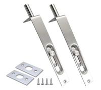 2 Pack 4 Inch Door Bolt Flush Stainless Steel Security French Door Lock Concealed Slide Bolt Latch with Installation Screws for Bathroom Internal Doors.patlock for Patio Doors