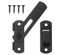 2 Pack 4 Inch Flip Latch Gate Latches, Matte Black Stainless Steel Safety Door Sliding Locks for Barn Windows Cupboards Wooden Fence Grilles