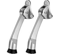 2 Pack 4 Inch Non-Slip Rubber Metal Door Stoppers - Kickstand, Hinge, Holder