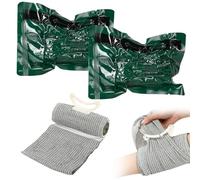 2 Pack 4" Israeli Style Emergency Bandages Hemostatic Bandage Compression Trauma Wound Dressing Self-Rescue with Vacuum Pack