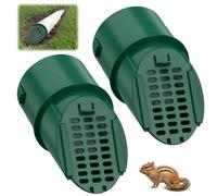 2 Pack 4" Slope Drainage Grate Cover, Rain Diverter, Drainage Grate Yard Drain, Drain Emitter for Sump Pump Discharge & Downspout Extensions, Fit 4" SCH 40, 4" SDR 35, 4" & 3" Corrugated Pipe-Green