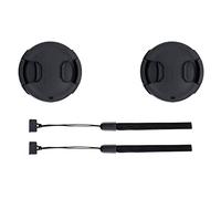 2-Pack 40.5mm Front Lens Cap Cover with Deluxe Cap Keeper for Sony ZV-E10 ZVE10 ZV-1F ZV1F A6700 A6400 A6300 A6100 A6000 A6500 A5100 ZVE1 A7C II A7C with Sony E 16-50mm Kit Lens or FE 28-60mm Kit Lens