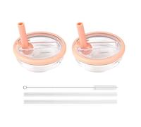2 Pack 40 oz Replacement Nonpareil Flip Top Straw Lids, Compatible with Stanley Quencher, Leak and Splash Proof, Reusable Nonpareil Lids (PINK)
