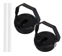 2 Pack 40 oz Tumbler Flip Straw Lid Replacement Fit for 40 oz Stanley Quencher, Leak Proof,Handle On Top,Reusable Tumbler Cover Compatible with 40oz Stanley Quencher (Pure Black)