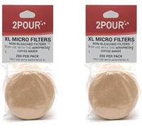 (2 Pack - 400x XL) Compatible with AeroPress XL - Reusable Unbleached Paper Coffee Filters, Natural & Vegan Replacement Pack