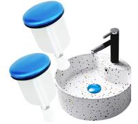 2 PACK 40mm Pop Up Sink Plug Replacement, Bathroom Sink Plugs Replacement Drain Pop Up Basin Plug Lavatory Sink Plugs Adjustable Kitchen Bathroom Pop Up Plugs for Wash Basins