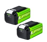2 Pack 40V 6000mAh Battery Replacement for GreenWorks Battery 40V | Compatible with GreenWorks Models 29462 29472 29252 25312 25322 20202 20642 21242 22272 27062