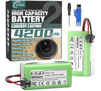 2 Pack 4200mAh Replacement Battery Compatible with eufy Robovac 11 11C 11S PLUS 11S MAX 12 15C 15C MAX 15T 25C 30C G10 Hybrid G30 Edge R500 R450 & Ecovacs Deebot N79 N79S N95 DN622 661, 2 Pack