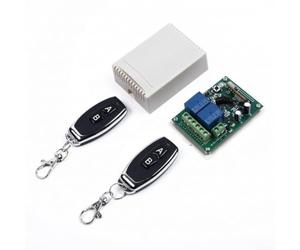 2-Pack 433MHz Learning Remote Control for Garage Doors - No Setup Required IR Transmitter Black C80M