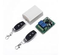 2-Pack 433MHz Learning Remote Control for Garage Doors - Wireless Cloning Transmitter No for battery Included Black Compact Design Home Security System